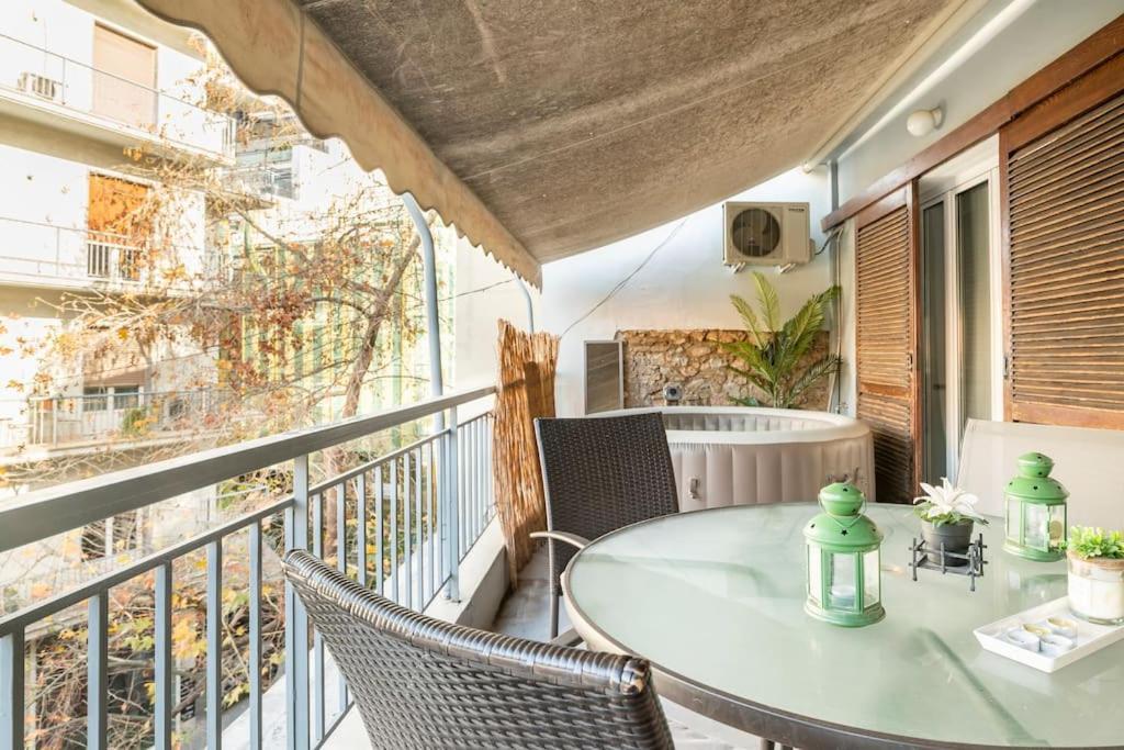 אתונה Openair Hot Tub/Big Balcony/Great Boutique Apt מראה חיצוני תמונה
